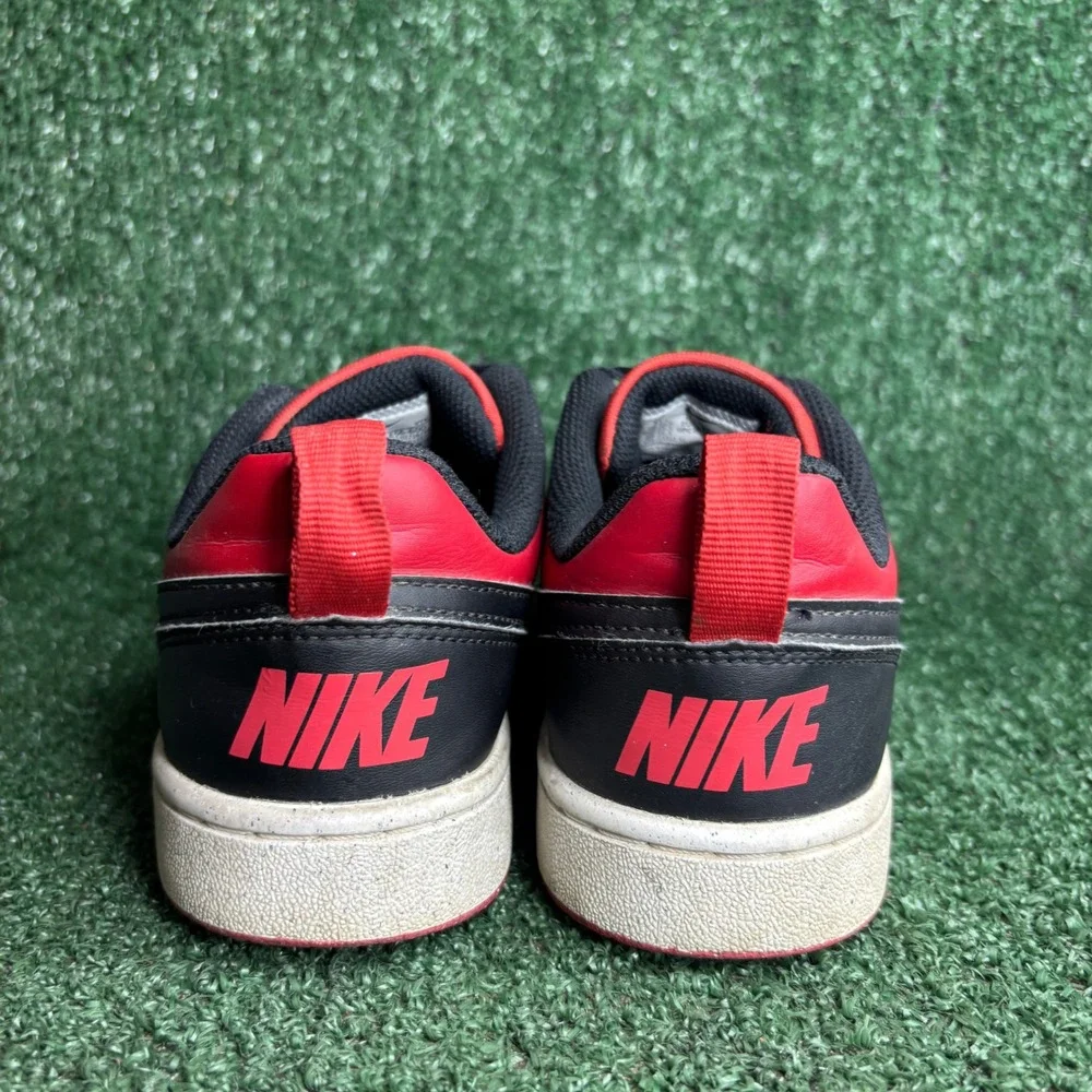 Nike Court Borough Low Recraft Older Kids Basketball Sneakers Red Black Youth 5Y